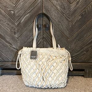 New with tags simply Vera Wang birch knotted drawstring tote handbag